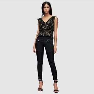 All Saints Maia Viola Top‎ NWT